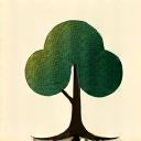 Icon representing authenticity: a stylized tree with strong roots and a unique shape.